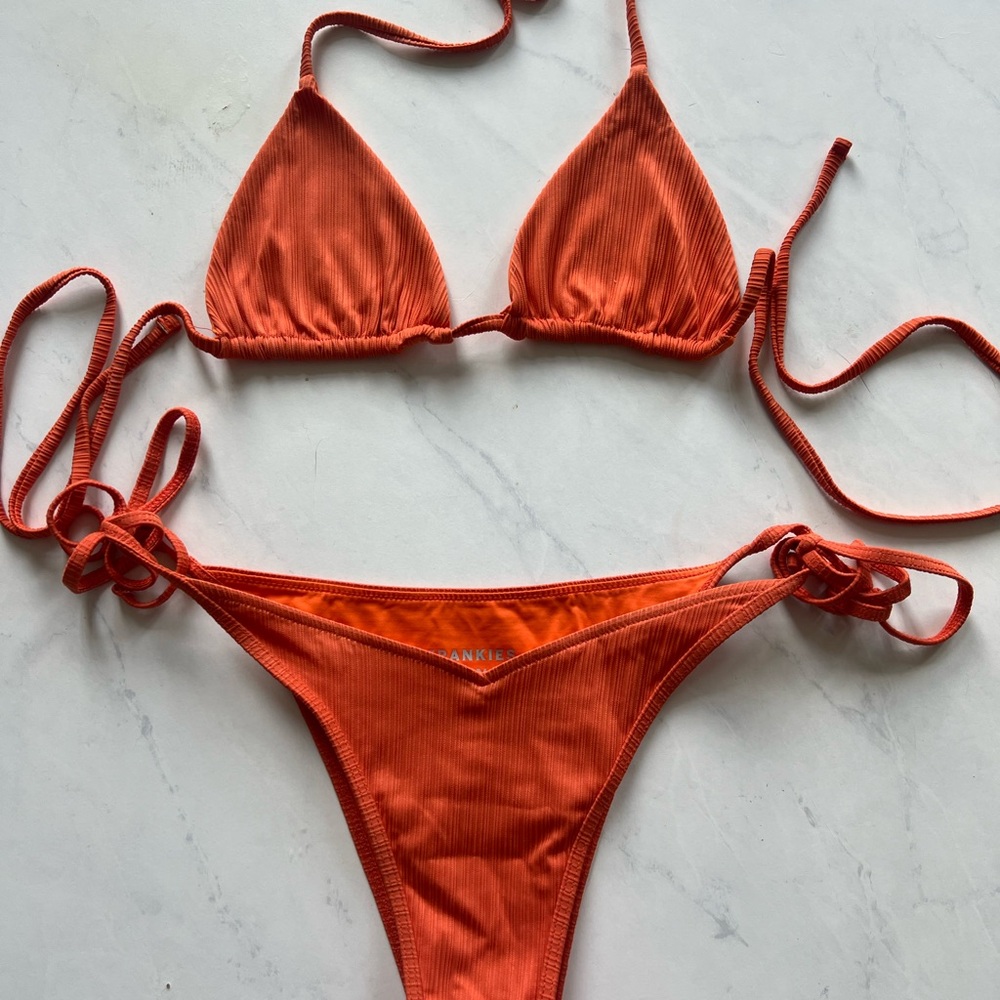 Frankie’s Bikinis Orange Bikini - Picture 2 of 8